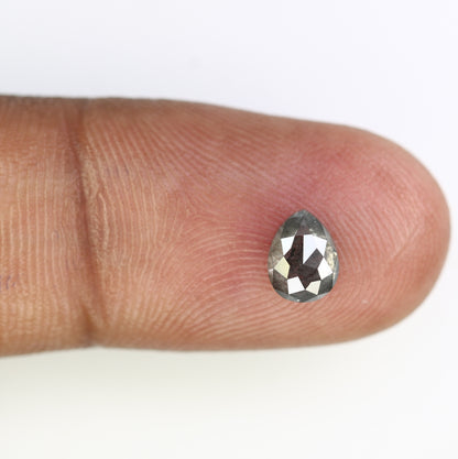 0.87 CT Pear Shape 6.70 MM Salt And Pepper Diamond