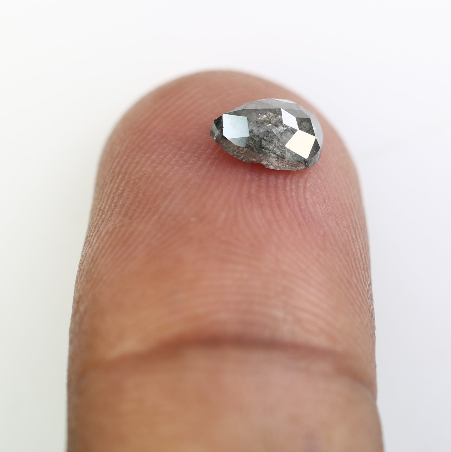 0.87 CT Pear Shape 6.70 MM Salt And Pepper Diamond