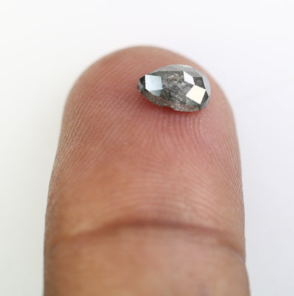 0.87 CT Pear Shape 6.70 MM Salt And Pepper Diamond