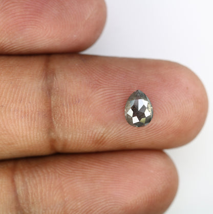 0.87 CT Pear Shape 6.70 MM Salt And Pepper Diamond