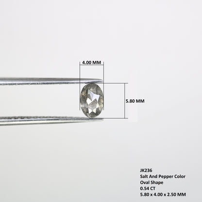 0.54 CT 5.80 MM Oval Shape Salt And Pepper Diamond