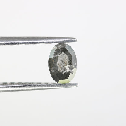 0.54 CT 5.80 MM Oval Shape Salt And Pepper Diamond