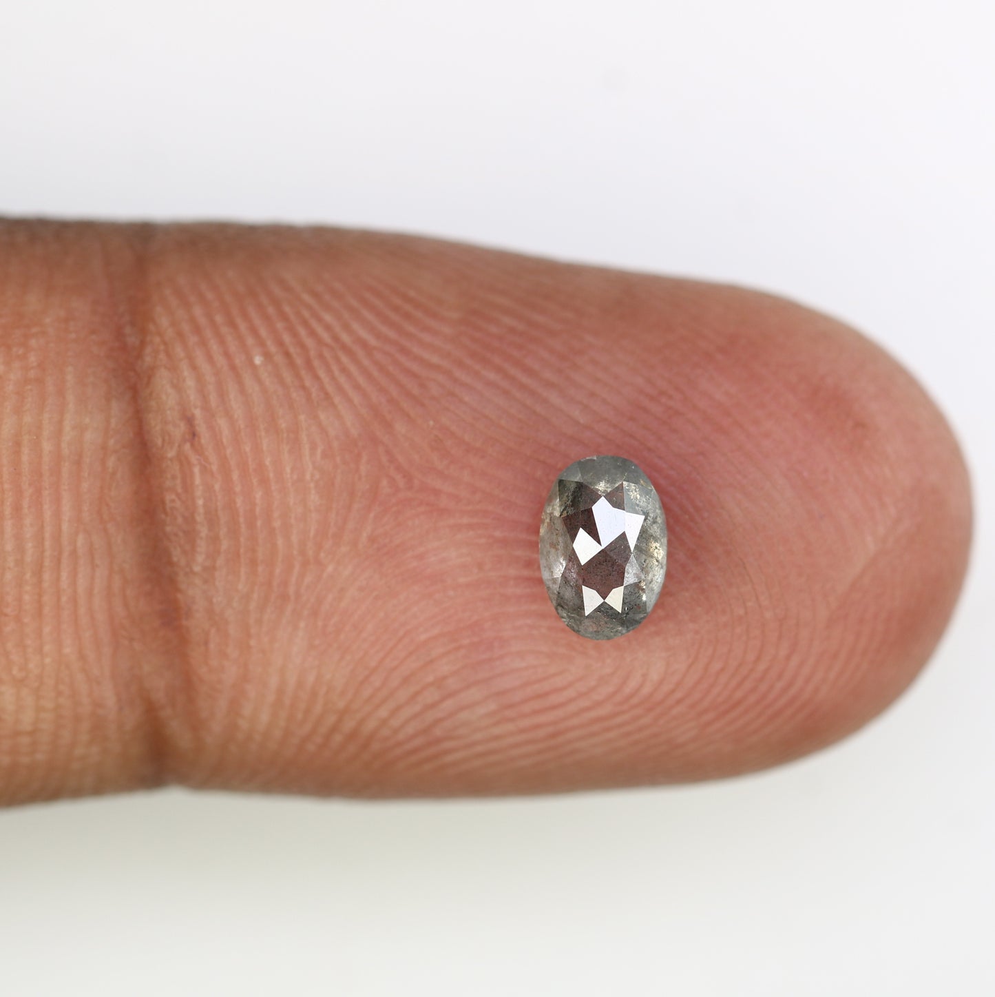 0.54 CT 5.80 MM Oval Shape Salt And Pepper Diamond