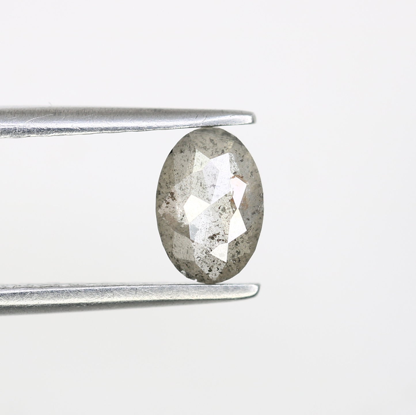 0.49 CT 6.10 MM Oval Shape Salt And Pepper Diamond For Designer Jewelry