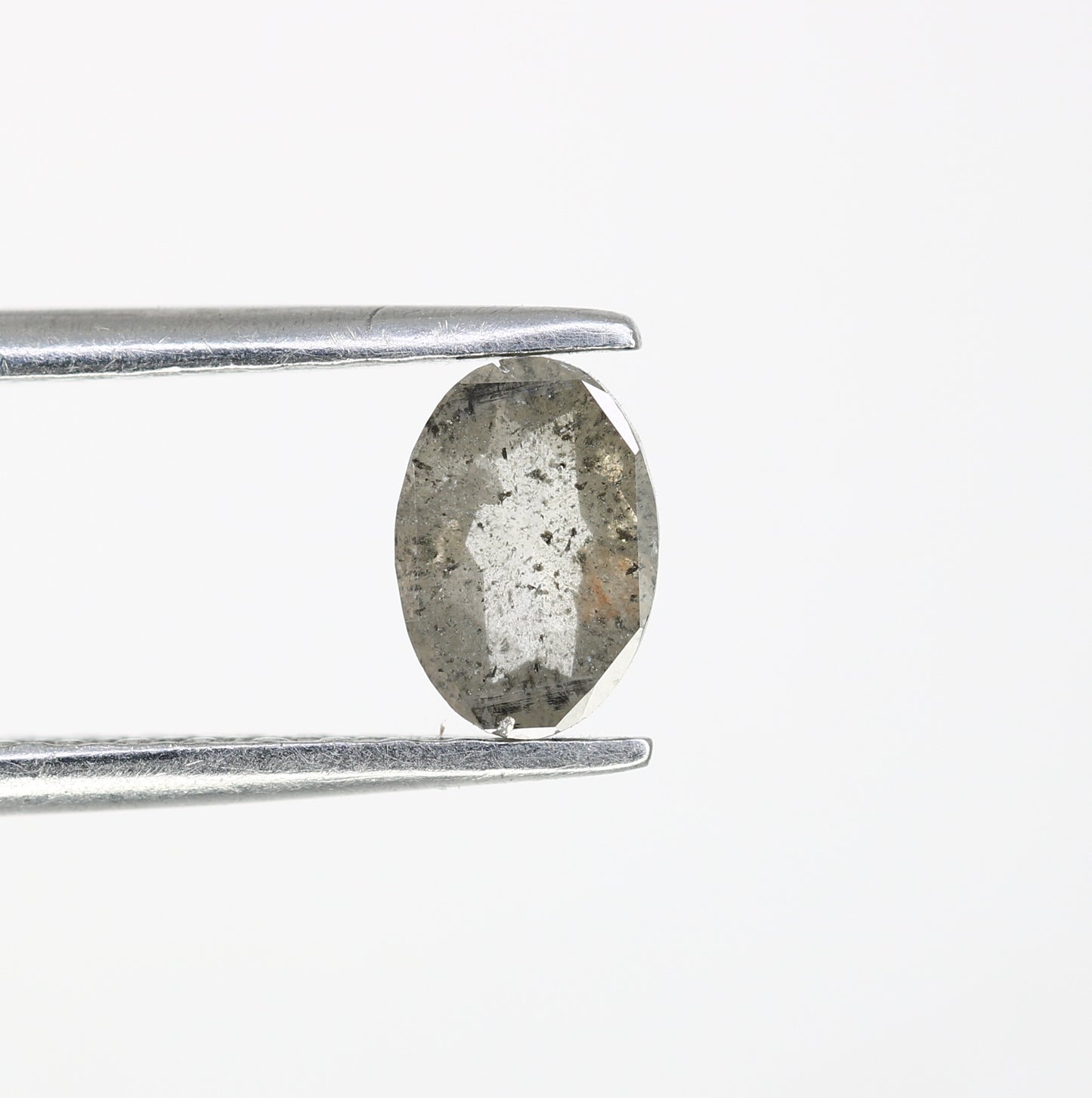 0.49 CT 6.10 MM Oval Shape Salt And Pepper Diamond For Designer Jewelry