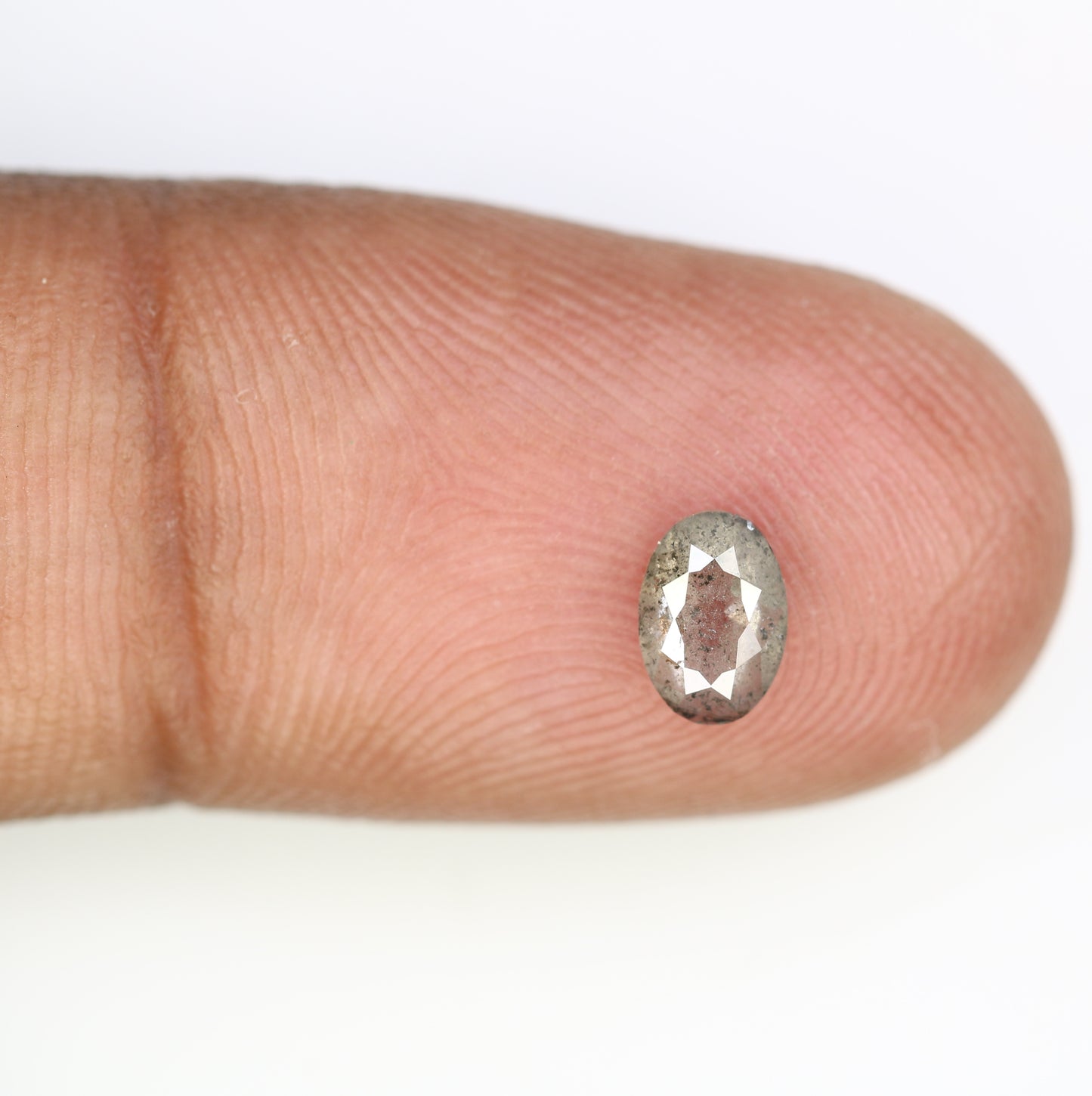 0.49 CT 6.10 MM Oval Shape Salt And Pepper Diamond For Designer Jewelry