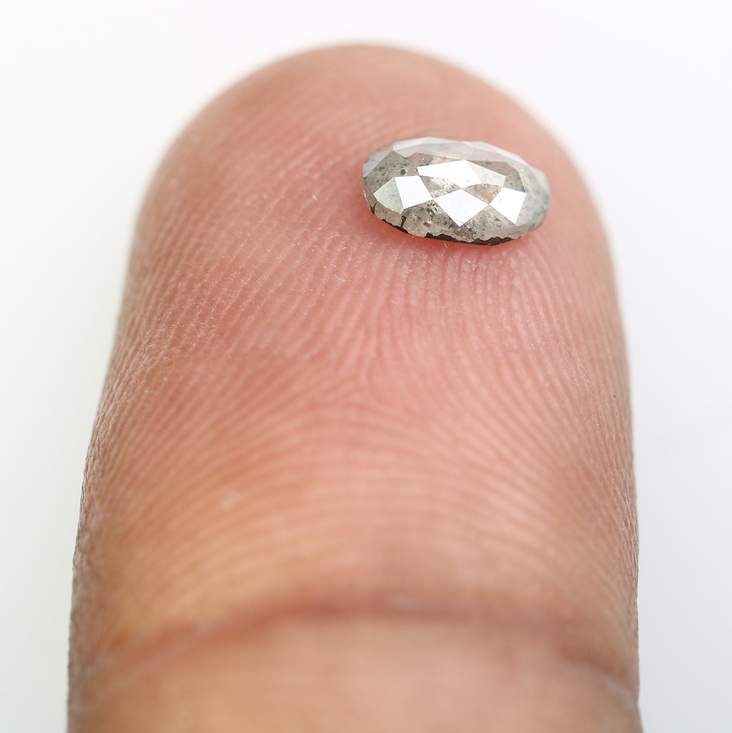 0.49 CT 6.10 MM Oval Shape Salt And Pepper Diamond For Designer Jewelry