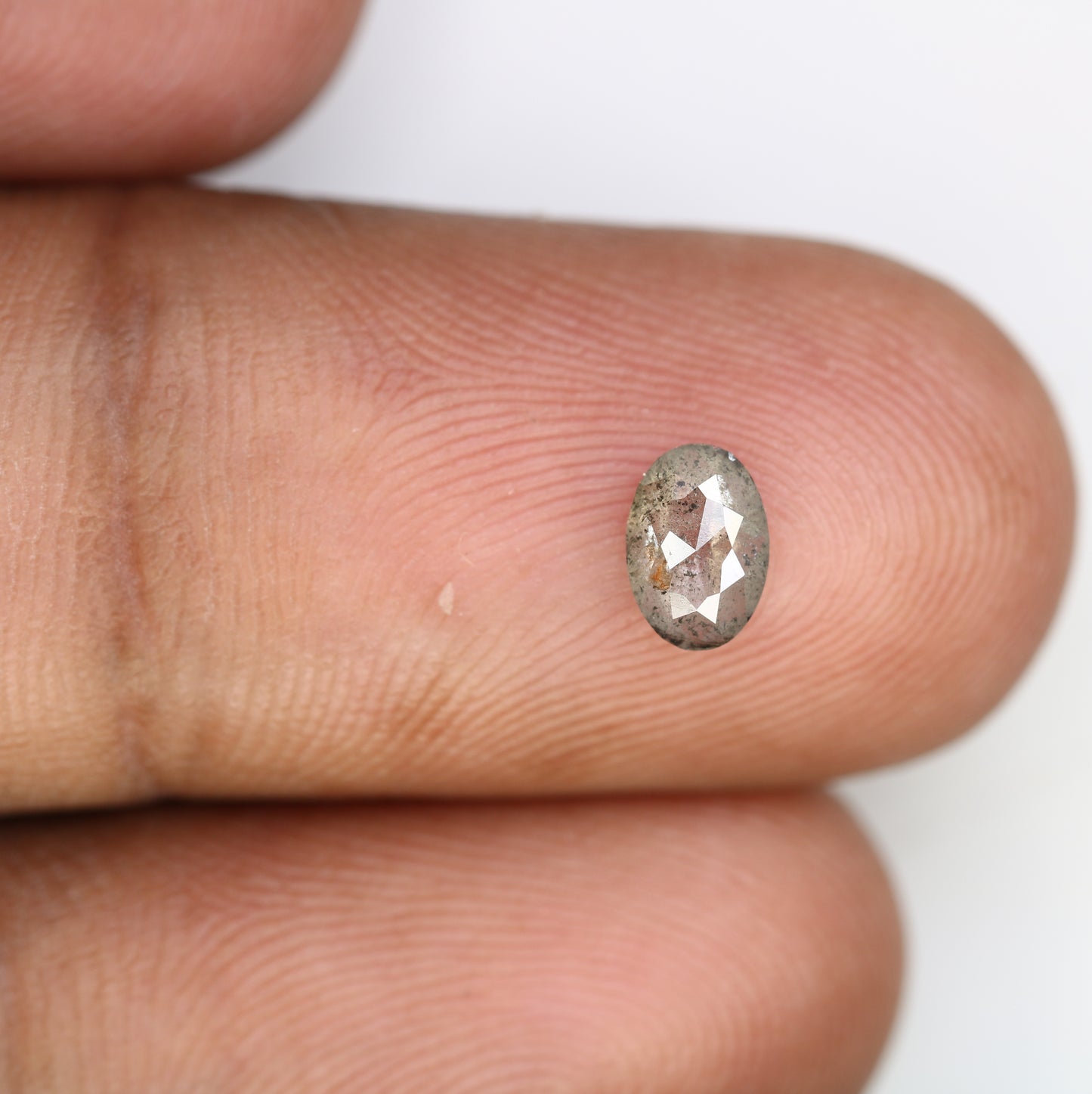 0.49 CT 6.10 MM Oval Shape Salt And Pepper Diamond For Designer Jewelry