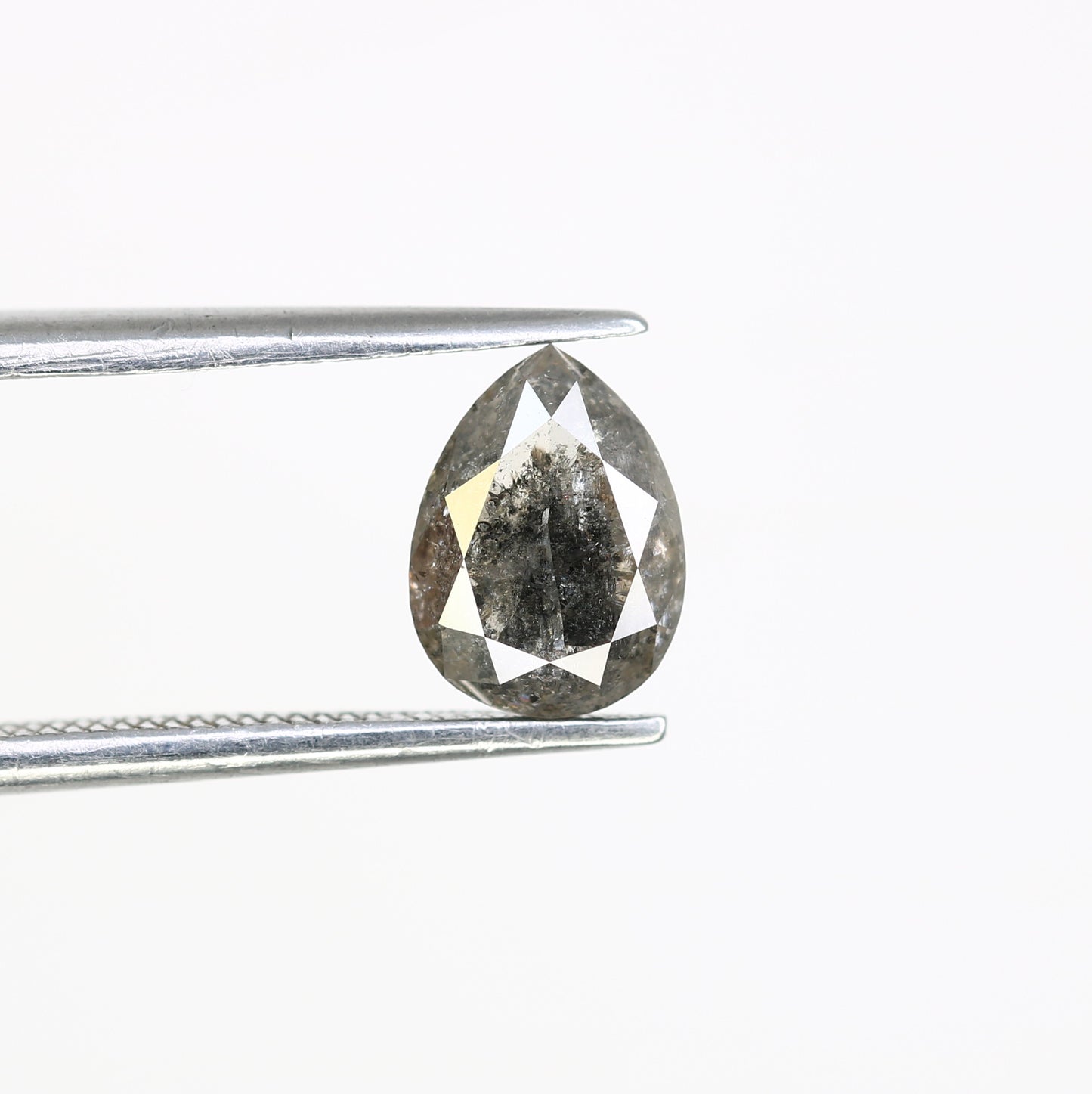 1.51 CT Pear Shape Salt And Pepper 7.70 MM Diamond