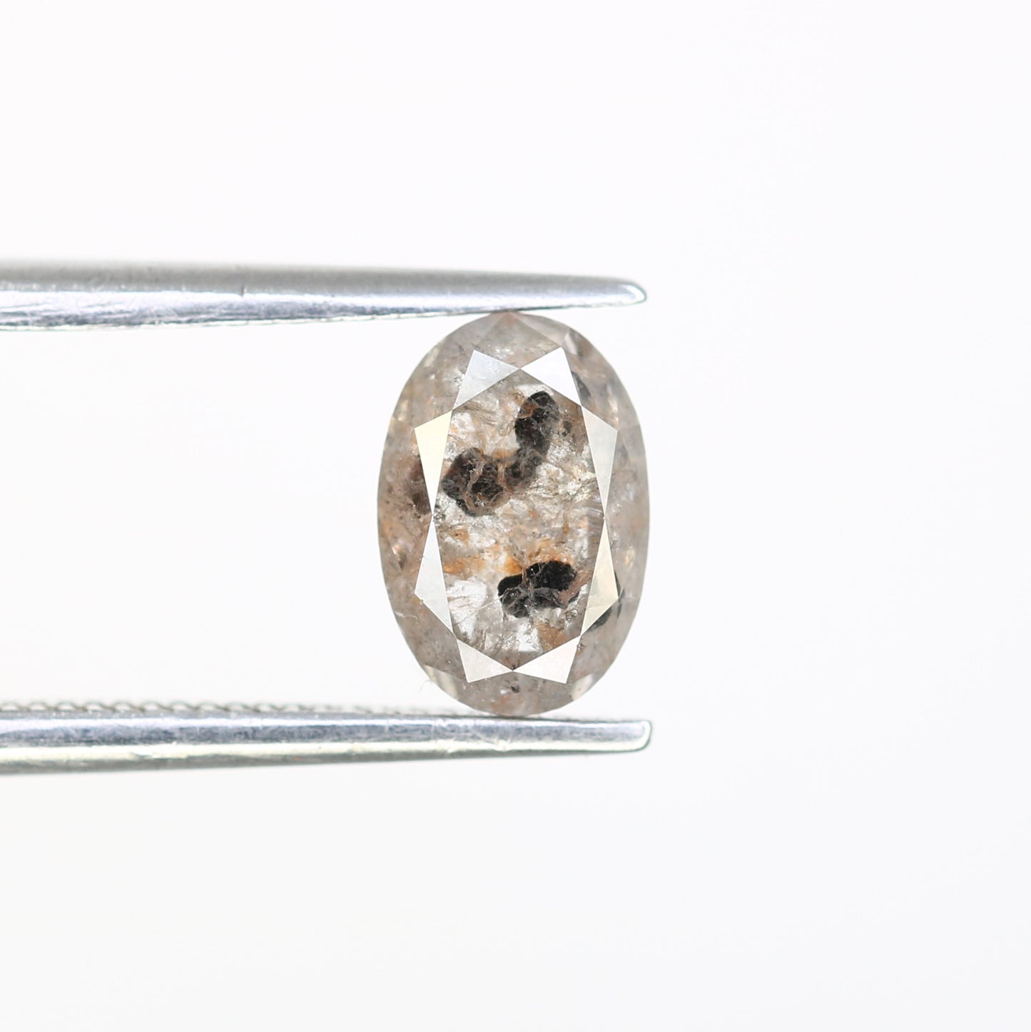1.30 CT Salt And Pepper 7.30 MM Oval Cut Loose Diamond