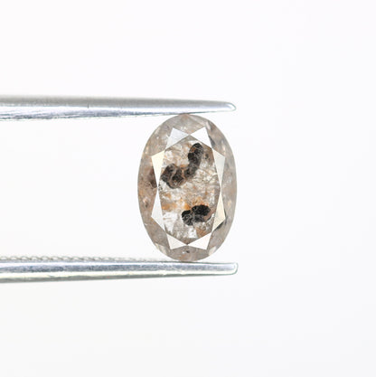 1.30 CT Salt And Pepper 7.30 MM Oval Cut Loose Diamond
