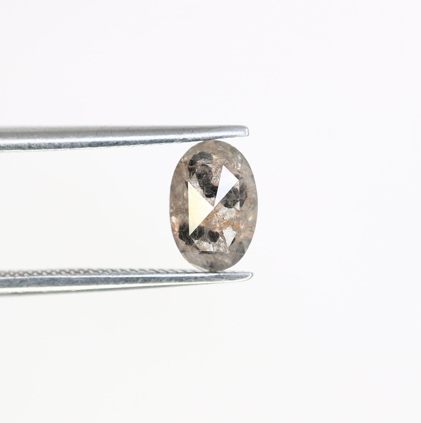 1.30 CT Salt And Pepper 7.30 MM Oval Cut Loose Diamond