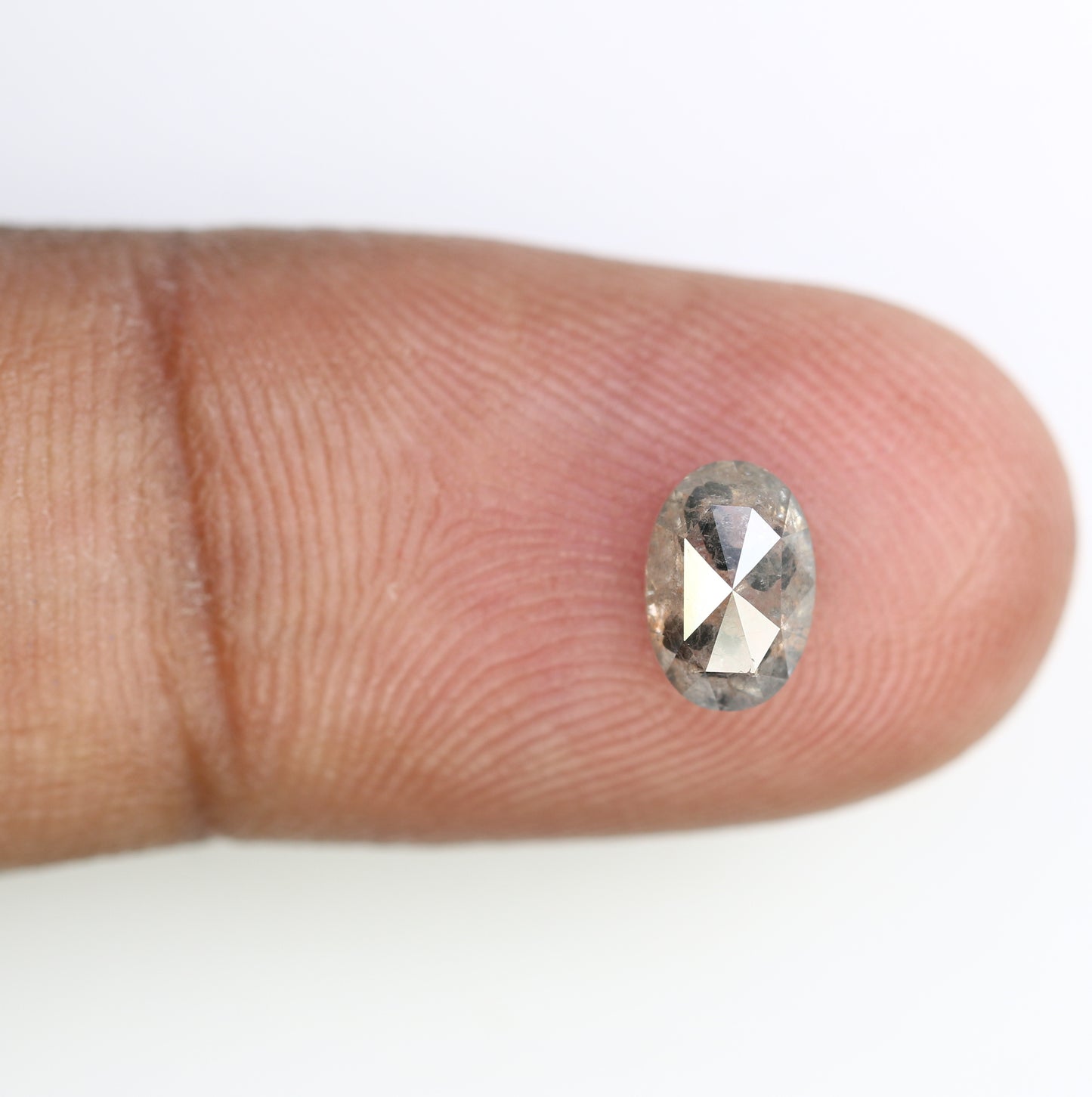 1.30 CT Salt And Pepper 7.30 MM Oval Cut Loose Diamond