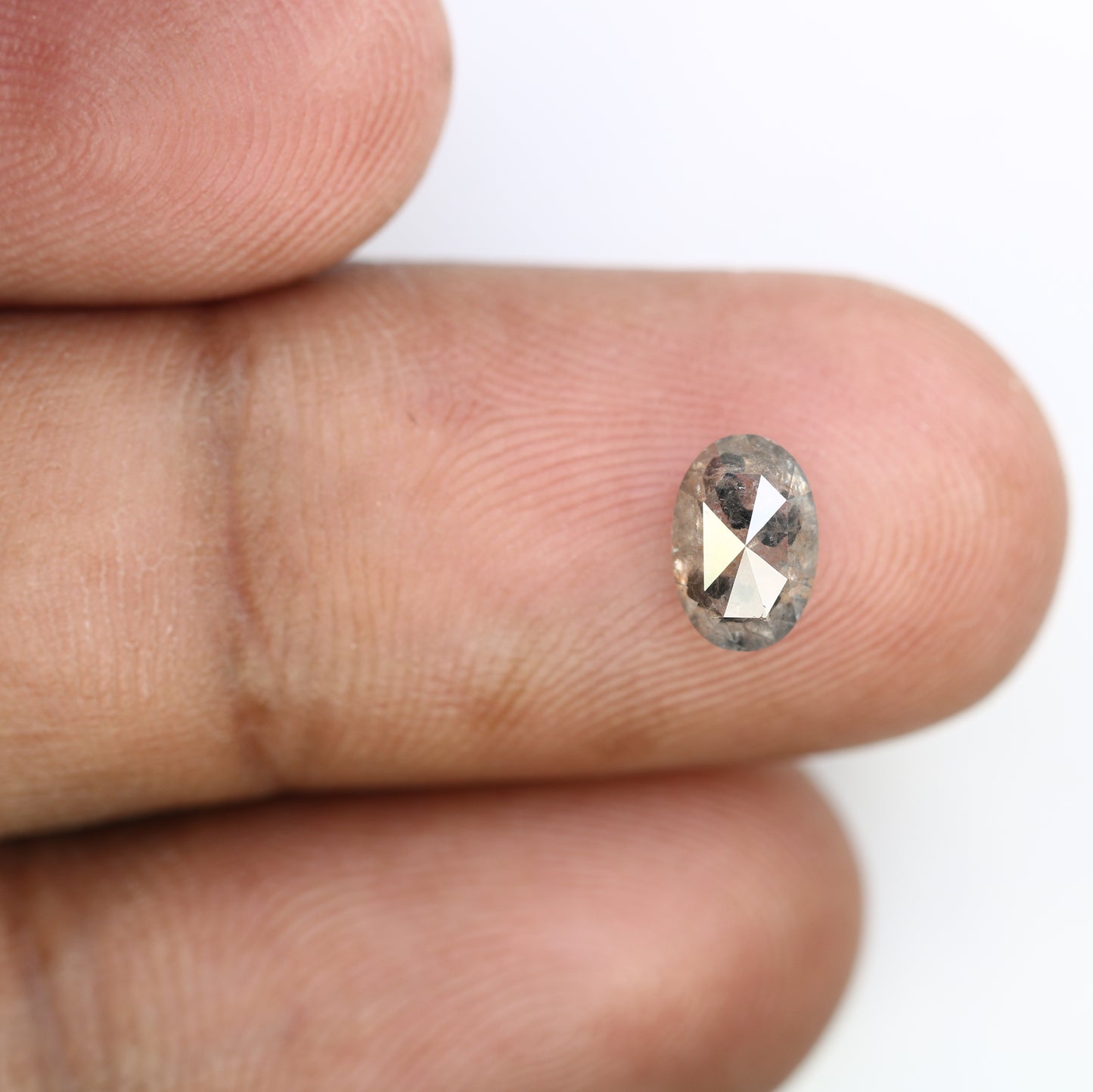 1.30 CT Salt And Pepper 7.30 MM Oval Cut Loose Diamond