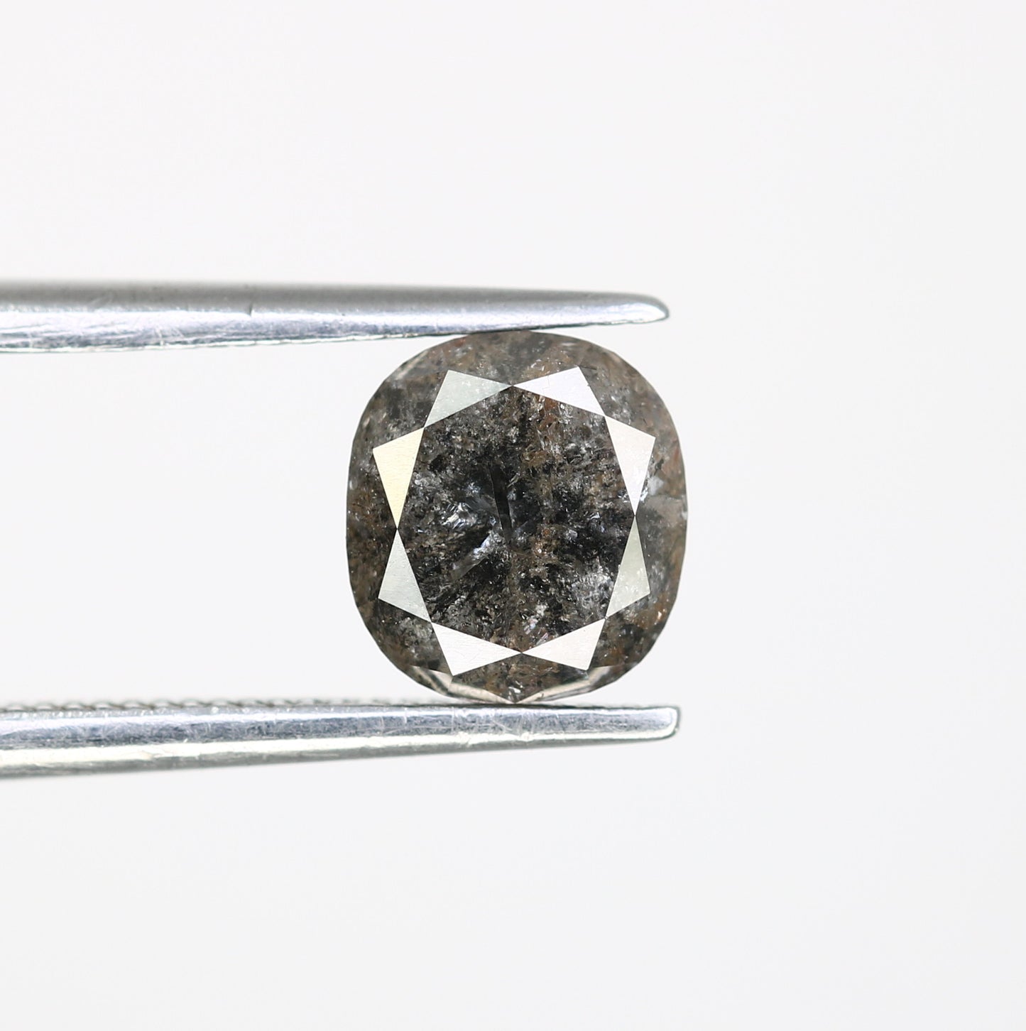 1.47 CT Cushion Cut Salt And Pepper 6.50 MM Diamond