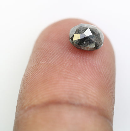 1.47 CT Cushion Cut Salt And Pepper 6.50 MM Diamond