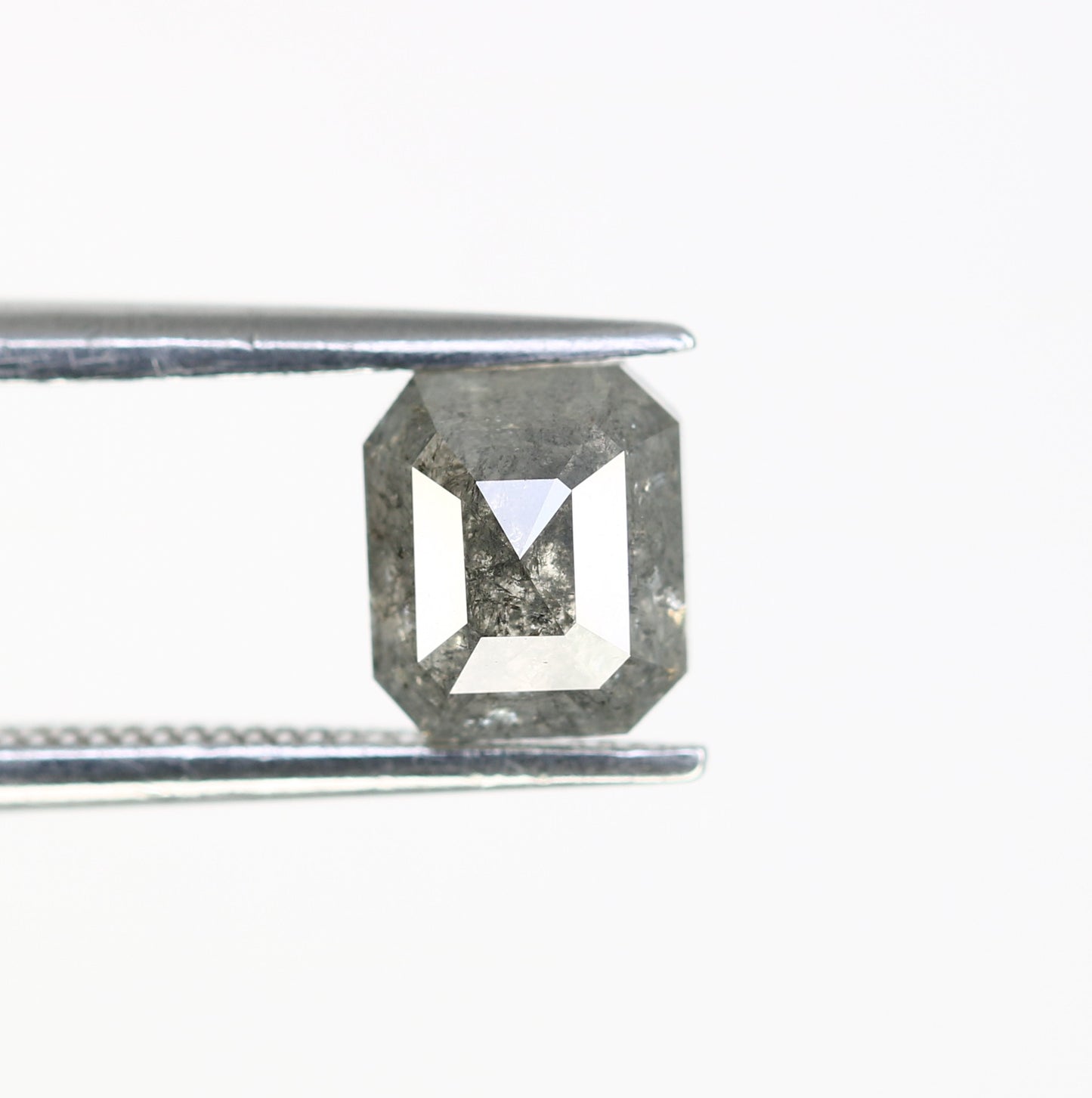 1.32 CT 6.20 MM Emerald Cut Salt And Pepper Diamond