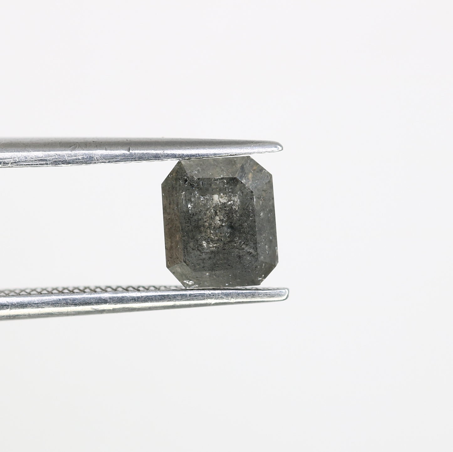 1.32 CT 6.20 MM Emerald Cut Salt And Pepper Diamond