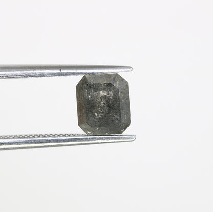 1.32 CT 6.20 MM Emerald Cut Salt And Pepper Diamond