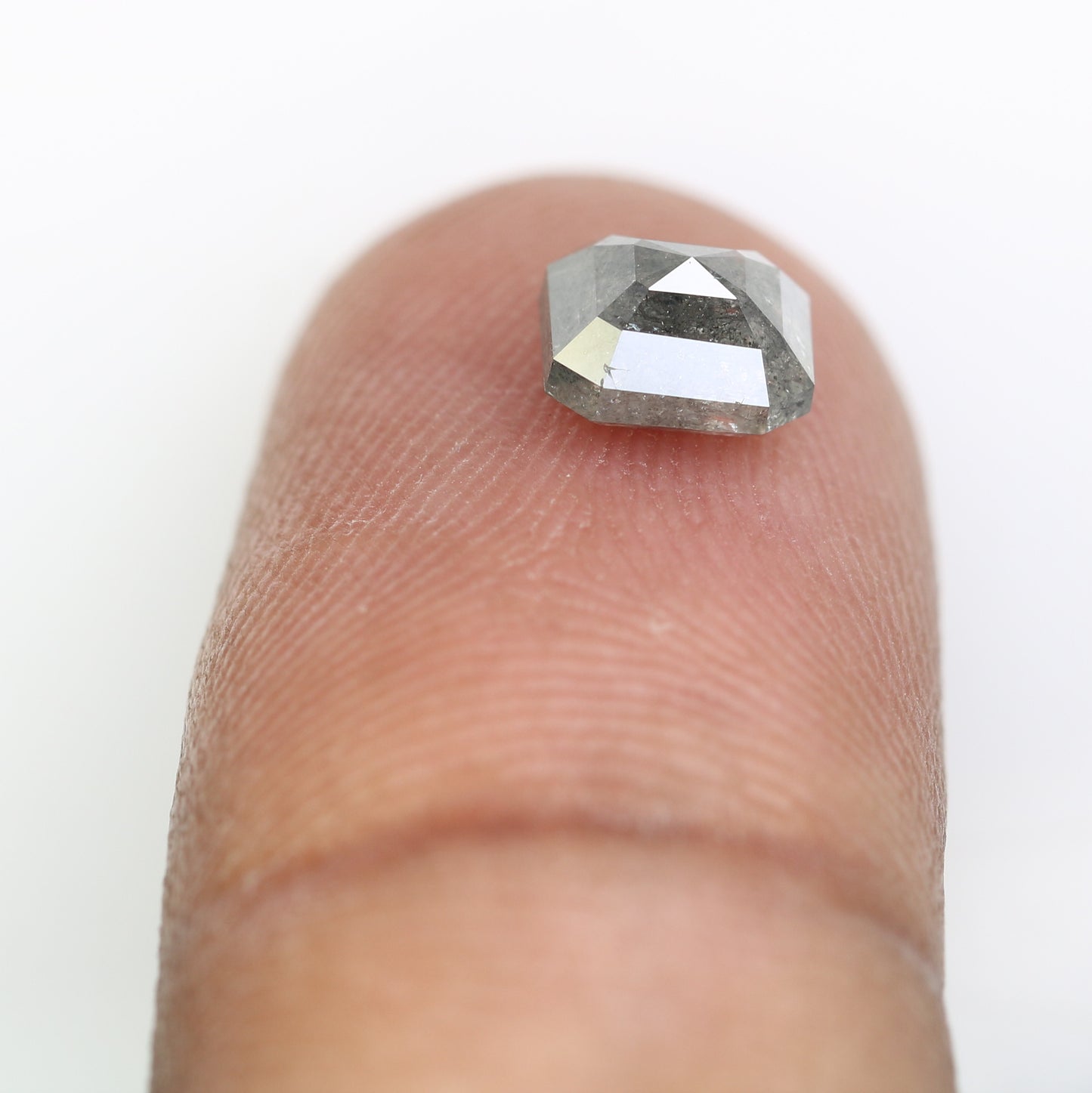 1.32 CT 6.20 MM Emerald Cut Salt And Pepper Diamond