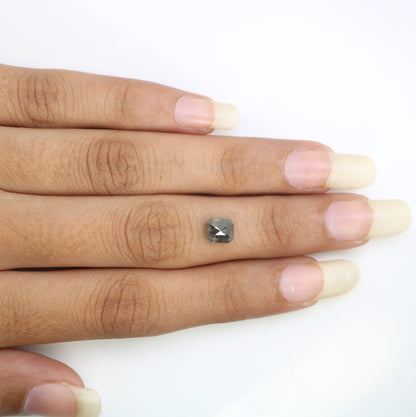 1.32 CT 6.20 MM Emerald Cut Salt And Pepper Diamond