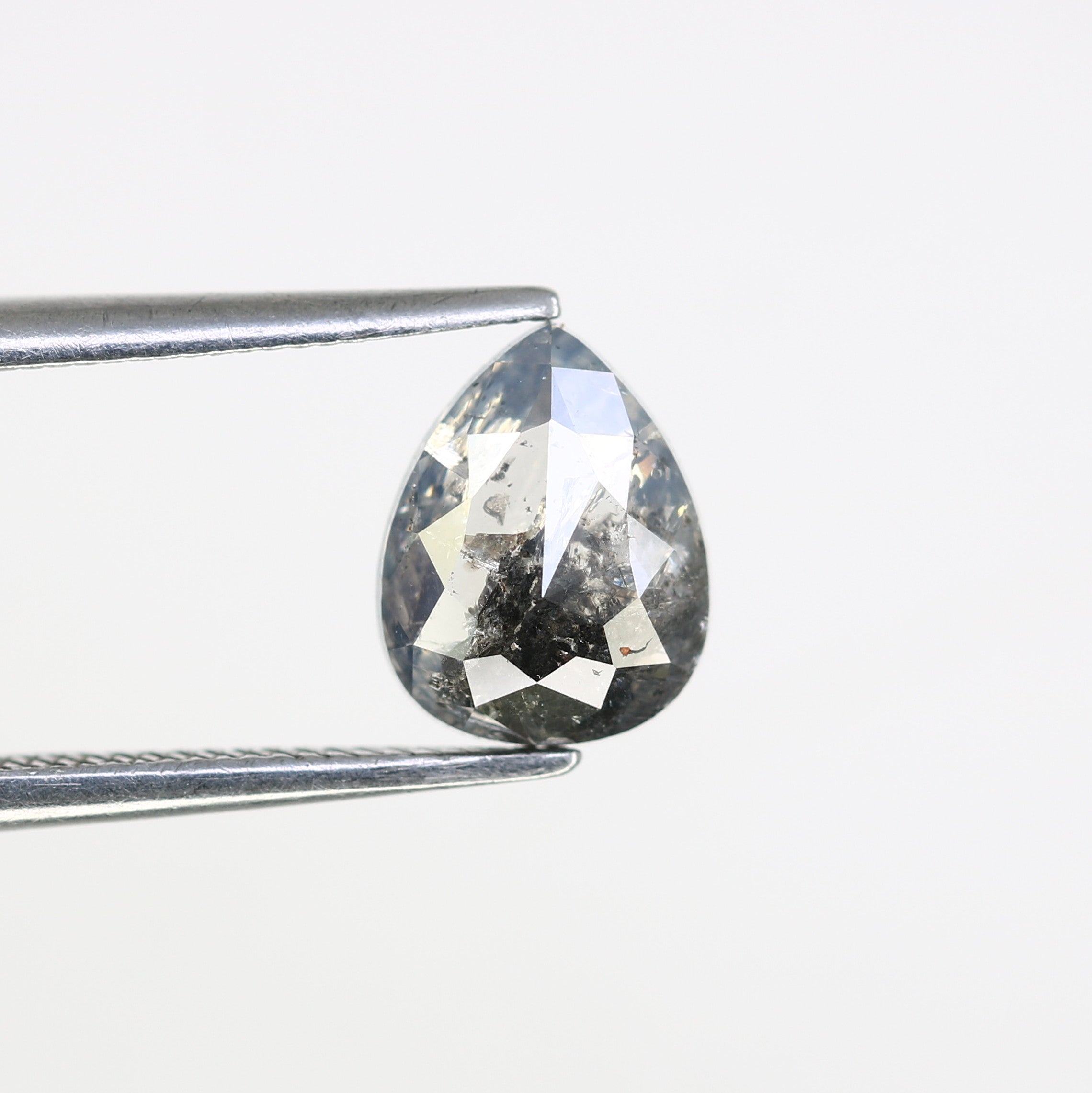 1.44 CT Pear Shape Salt And Pepper Diamond For Proposal Ring