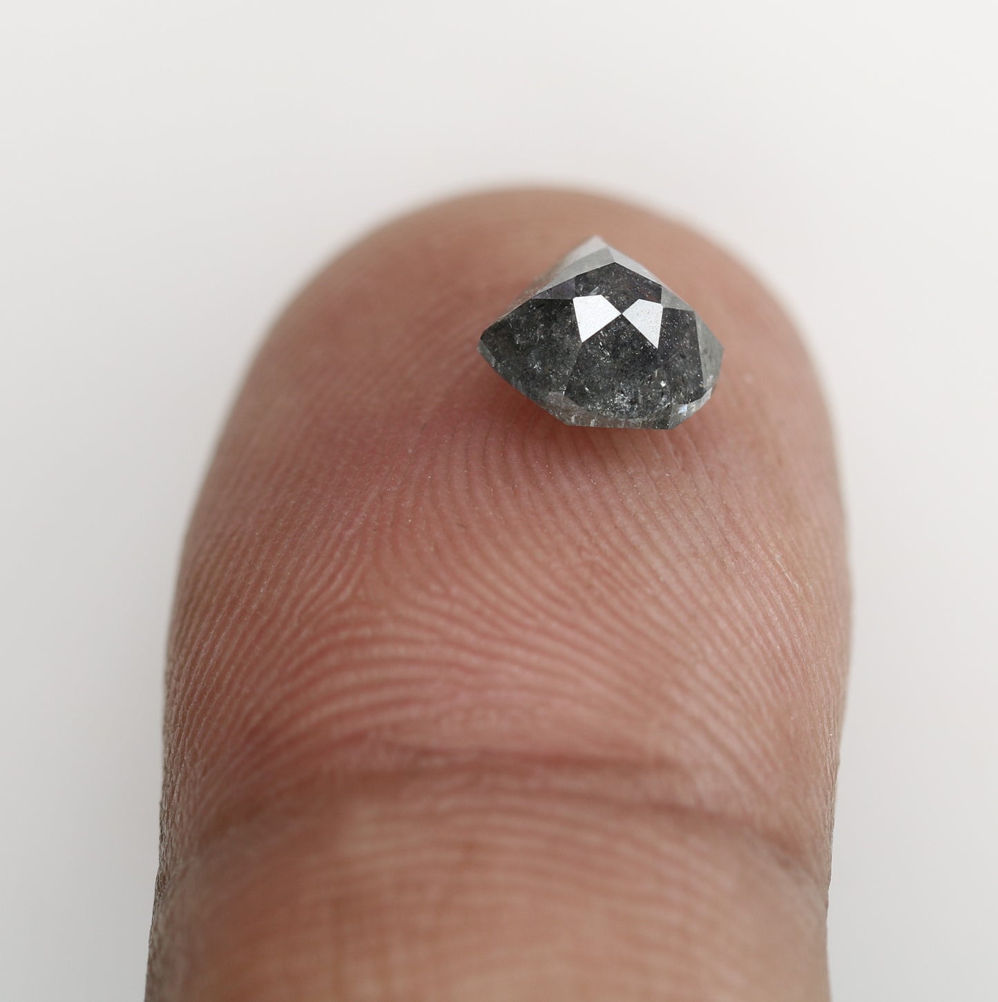 Natural Loose 1.11 CT Trillion Shape Salt and Pepper Grey Galaxy Diamond for Gift