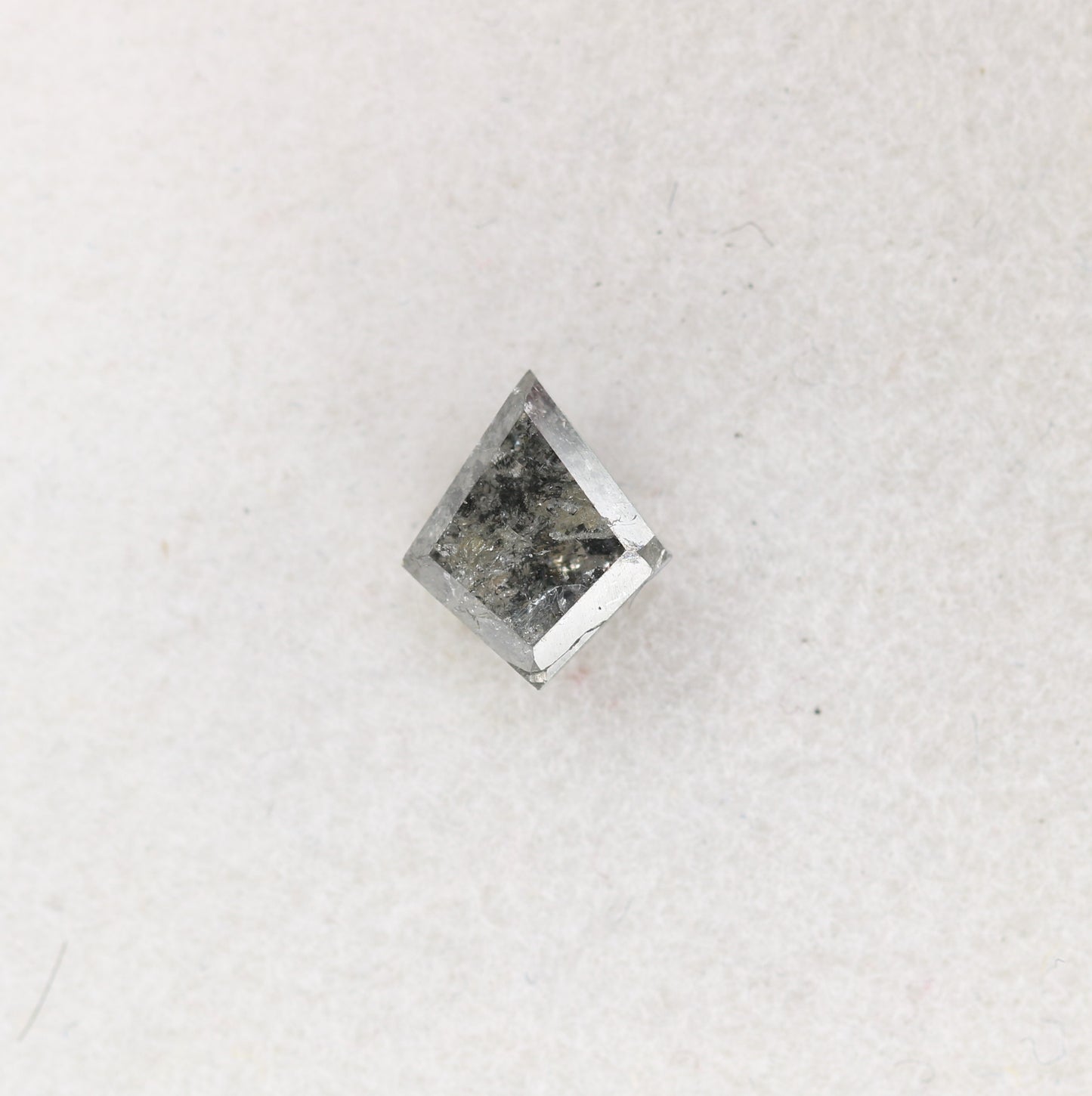 Natural Loose 1.11 CT Kite Shape Salt and Pepper Grey Galaxy Diamond for Gift