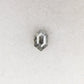 Natural Loose 0.86 CT Elongated Hexagon Shape Salt and Pepper Grey Galaxy Diamond for Gift