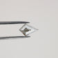 Natural Loose 0.61 CT Kite Shape Salt and Pepper Grey Galaxy Diamond for Gift
