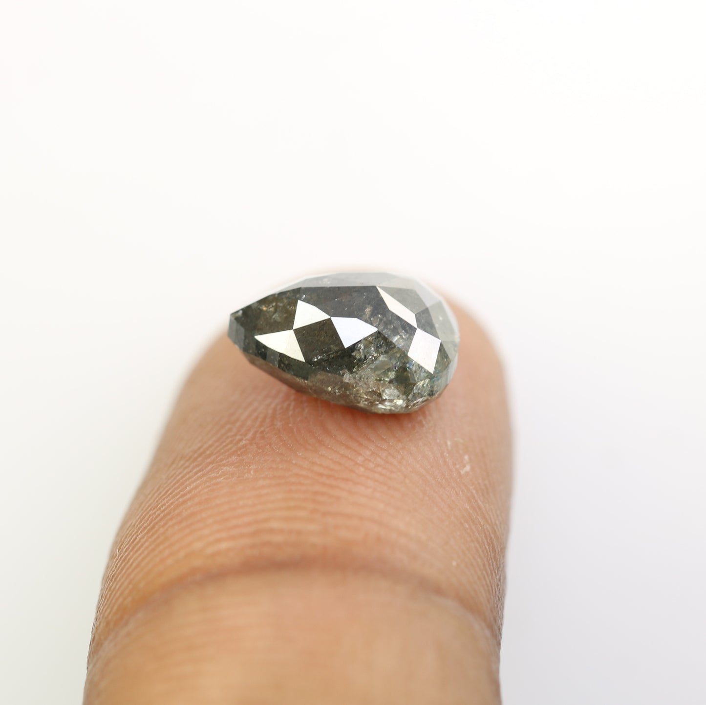 3.57 CT Pear Shape Salt And Pepper Loose Diamond For Engagement Ring
