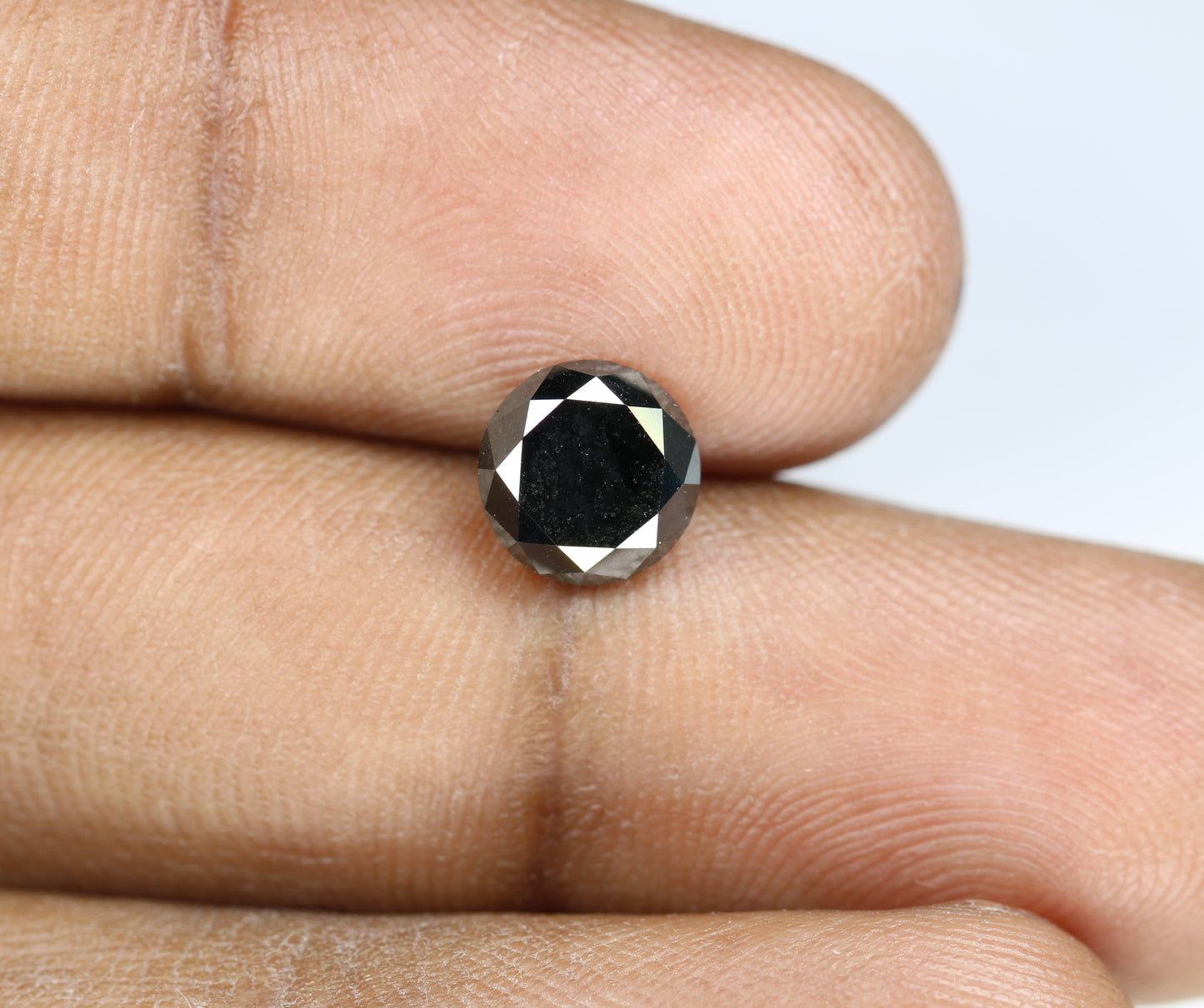2.58 CT Brilliant Cut Black Round Diamond For Engagement Ring