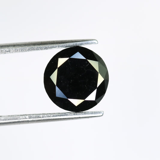 1.67 CT Brilliant Cut Black Round Diamond For Engagement Ring