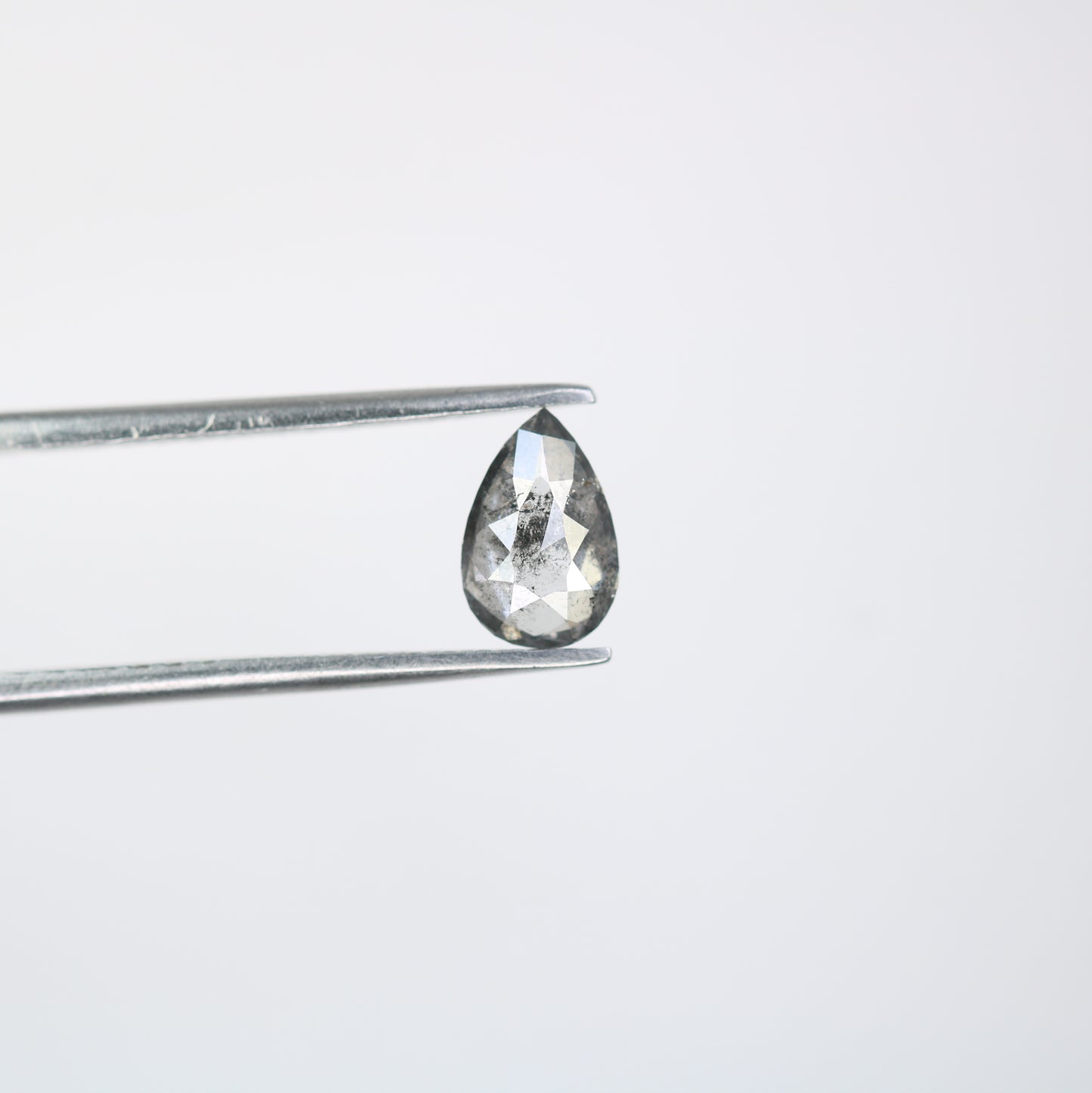 0.74 CT Pear Shape Salt And Pepper Natural Diamond For Engagement Ring | Diamond Pendant