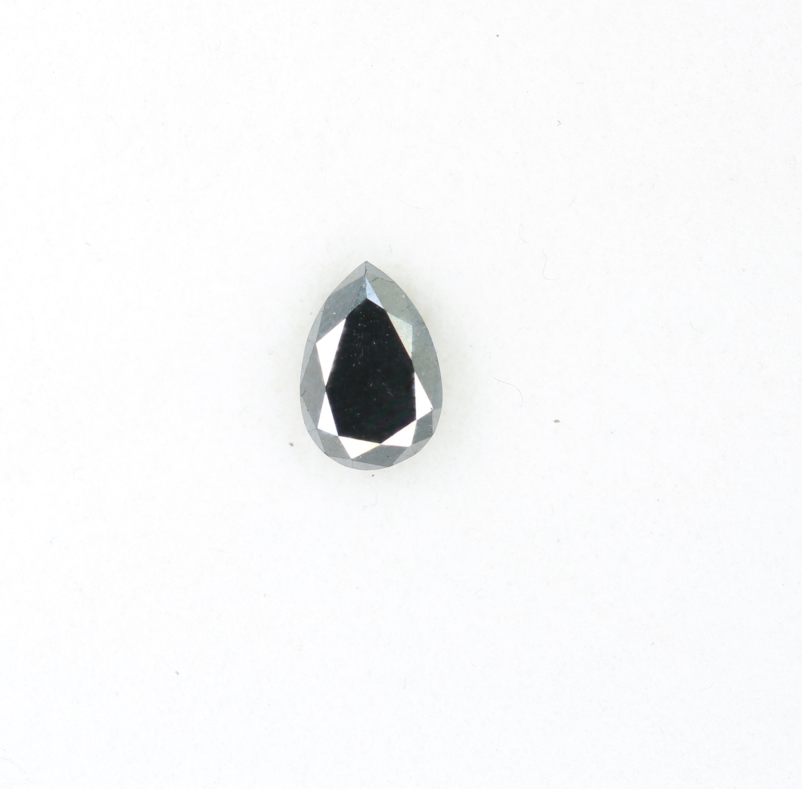 0.51 CT Excellent Cut Black Pear Diamond For Wedding Ring