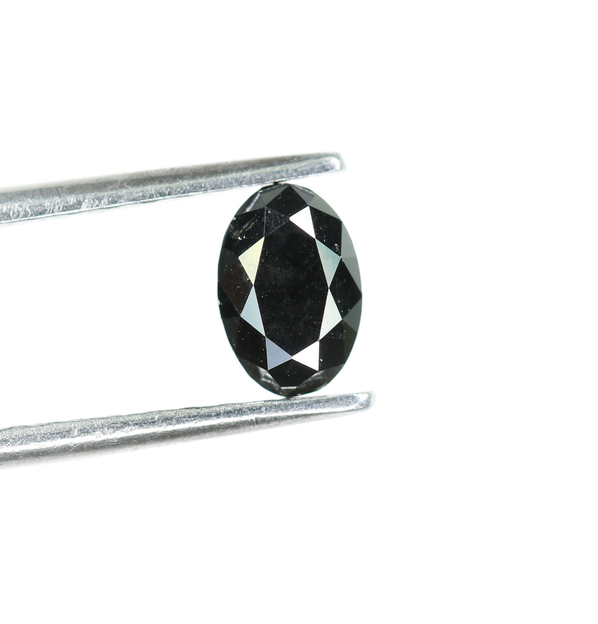0.63 CT Full Black Oval Shape Natural Loose Diamond For Wedding Ring