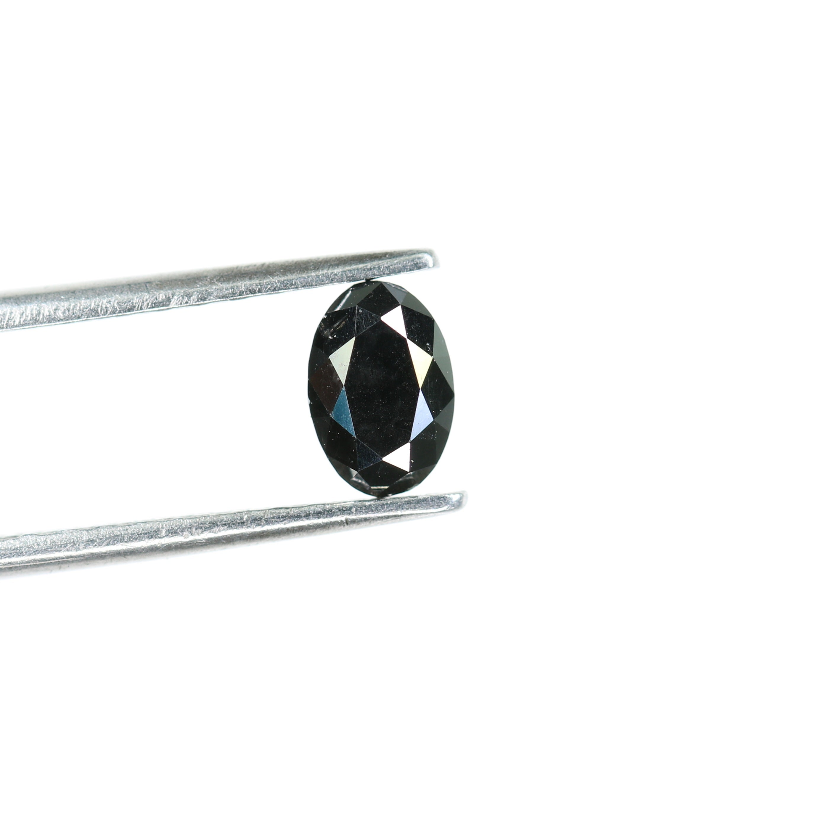 0.63 CT Full Black Oval Shape Natural Loose Diamond For Wedding Ring
