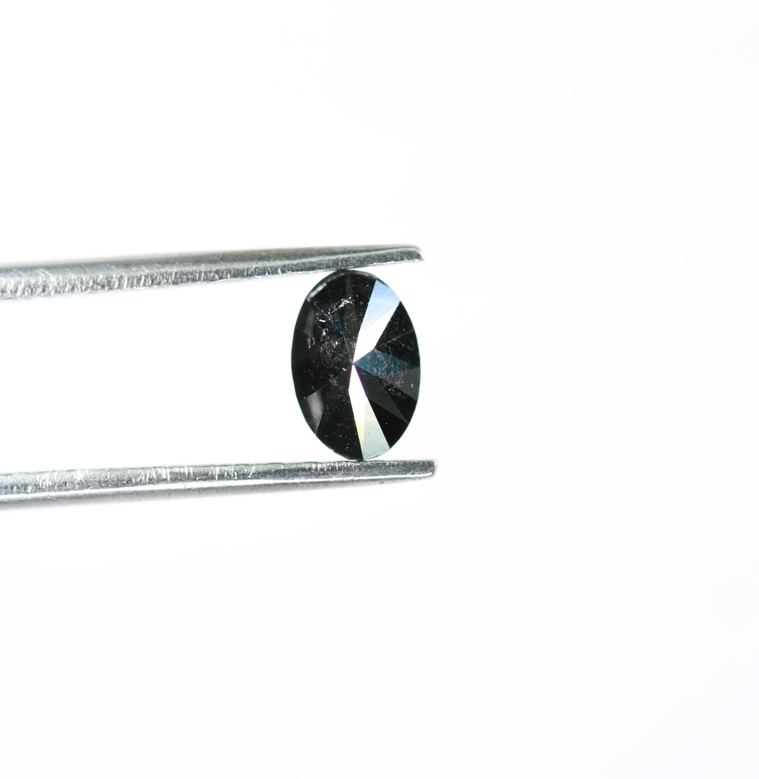 0.63 CT Full Black Oval Shape Natural Loose Diamond For Wedding Ring