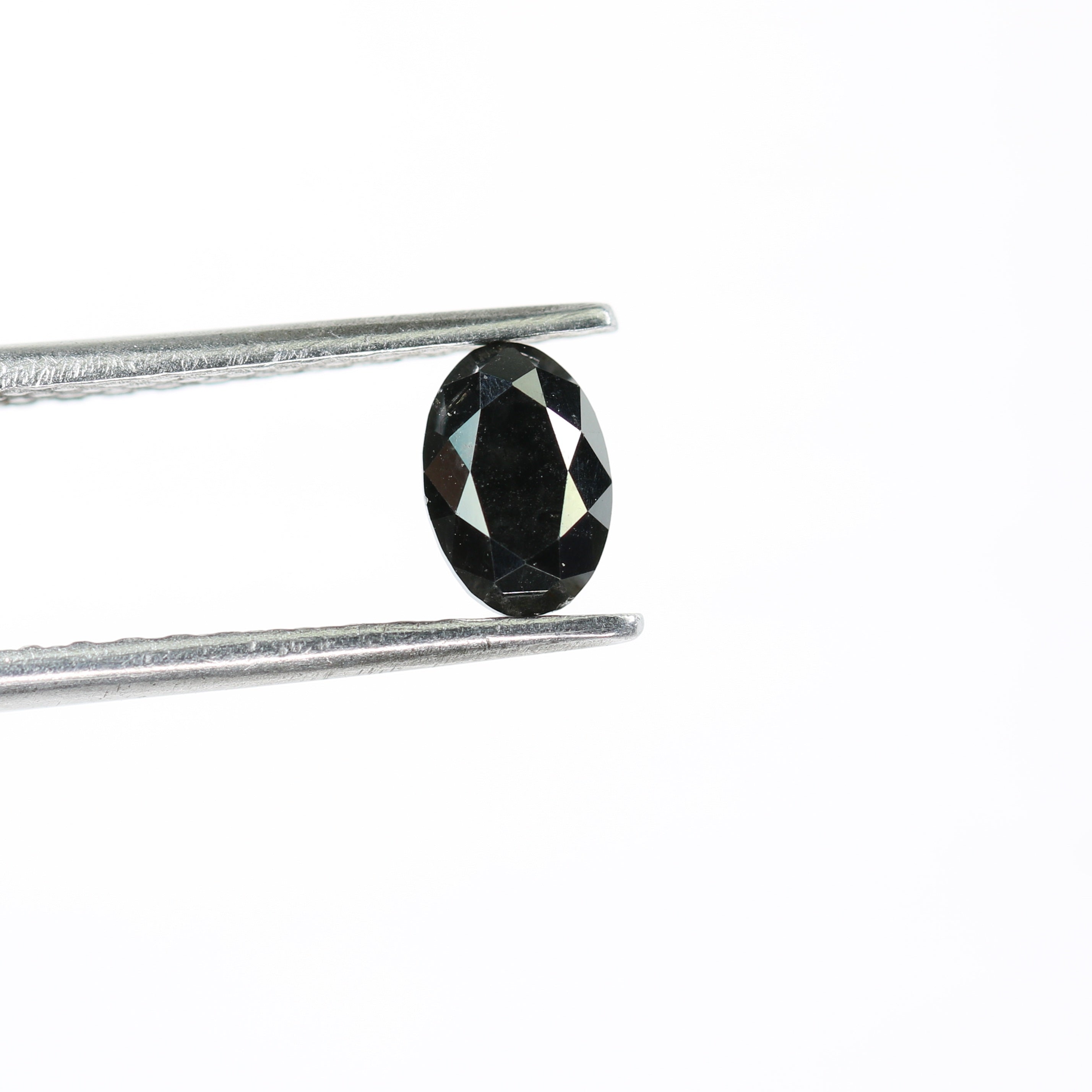 0.63 CT Full Black Oval Shape Natural Loose Diamond For Wedding Ring
