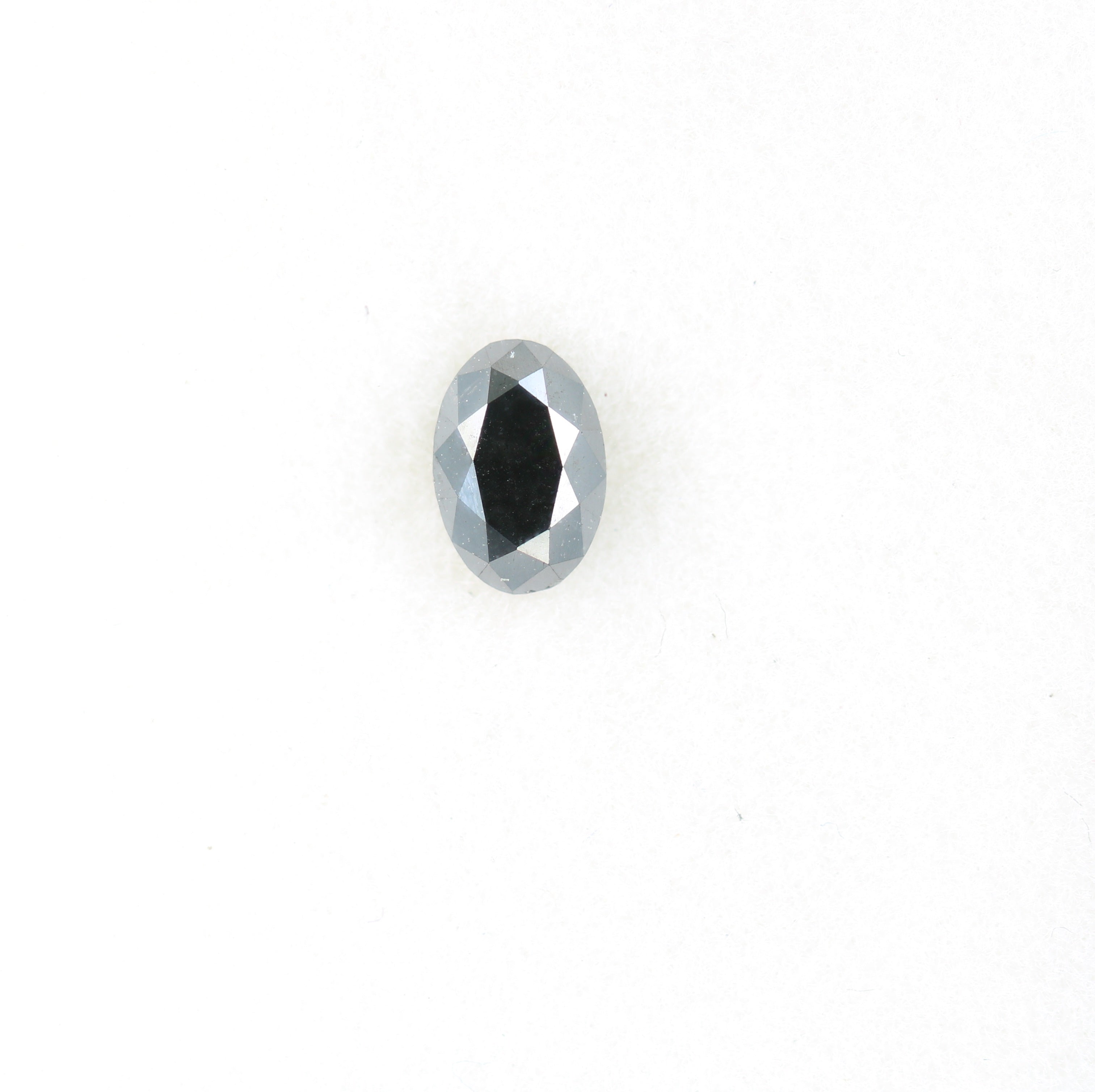 0.63 CT Full Black Oval Shape Natural Loose Diamond For Wedding Ring