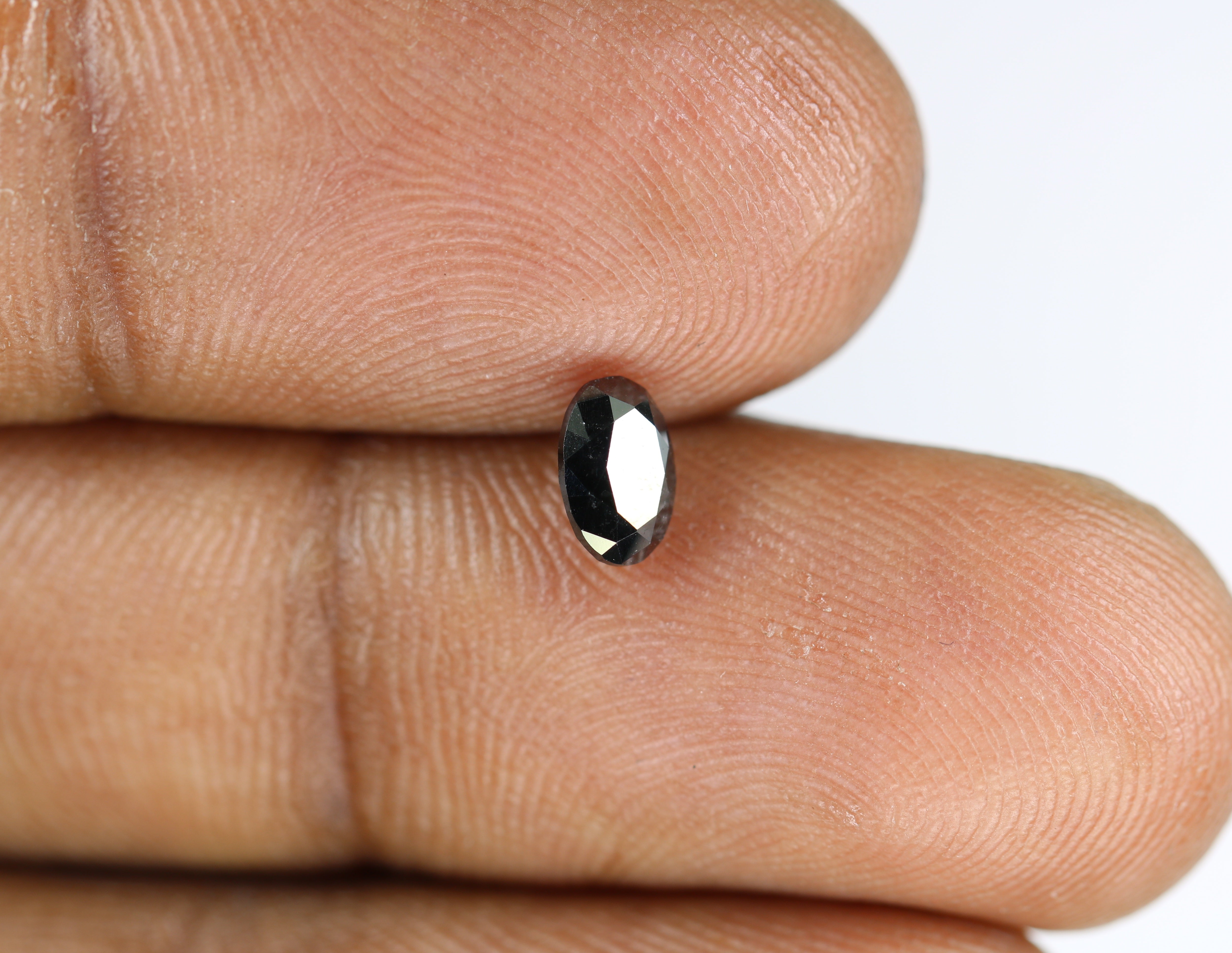 0.63 CT Full Black Oval Shape Natural Loose Diamond For Wedding Ring
