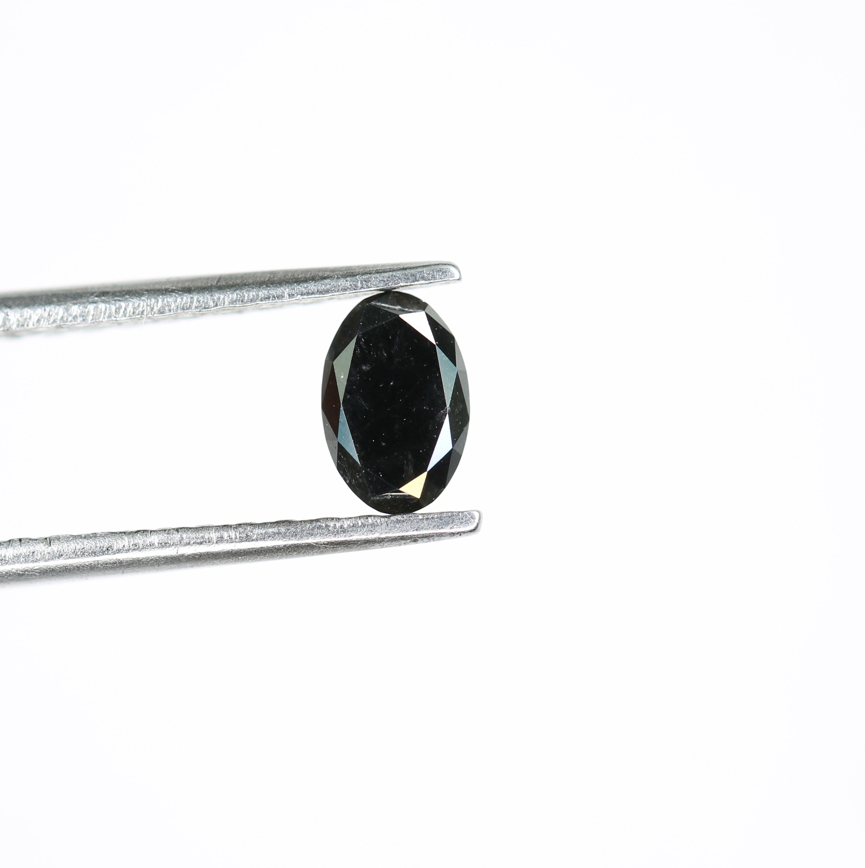 0.59 CT Black Oval Brilliant Cut Diamond For Anniversary Gift Ring