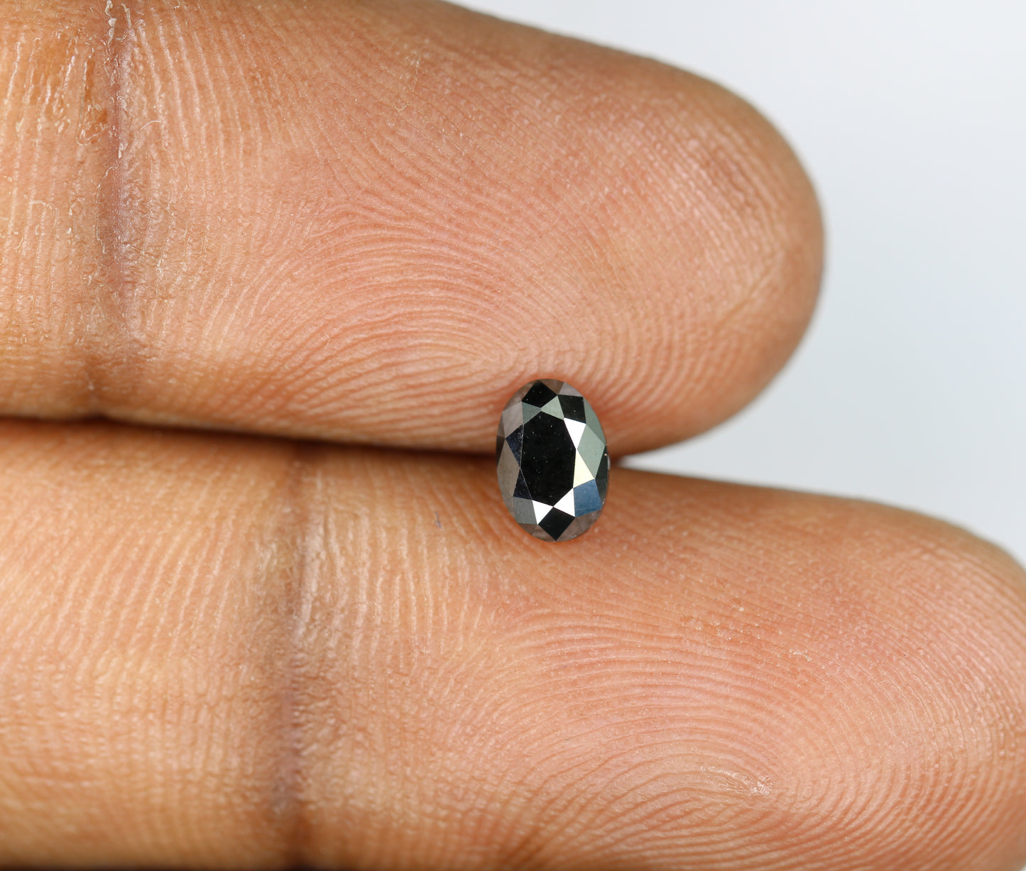 0.68 CT Black Oval Treated Diamond For Making Beautiful Engagement  Ring