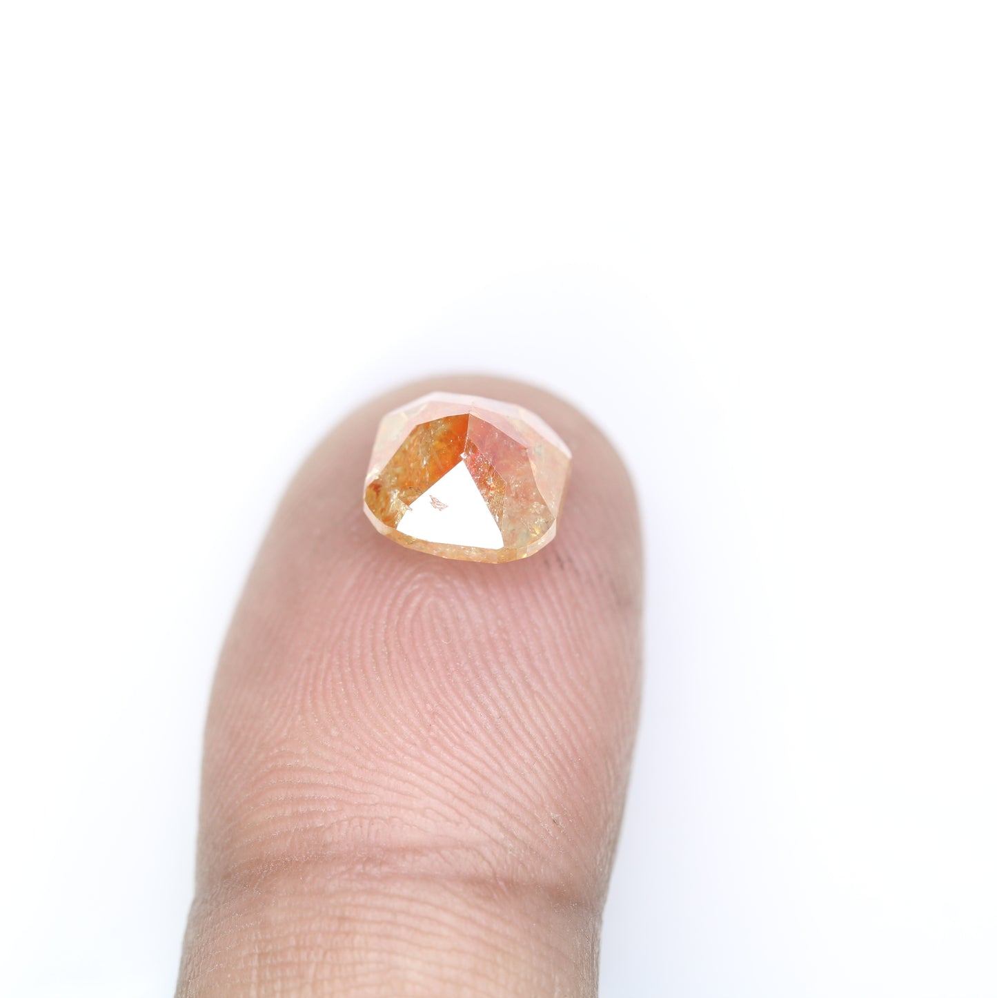 3.46 CT Natural Loose Peach Color Cushion Shape Diamond for Engagement Ring