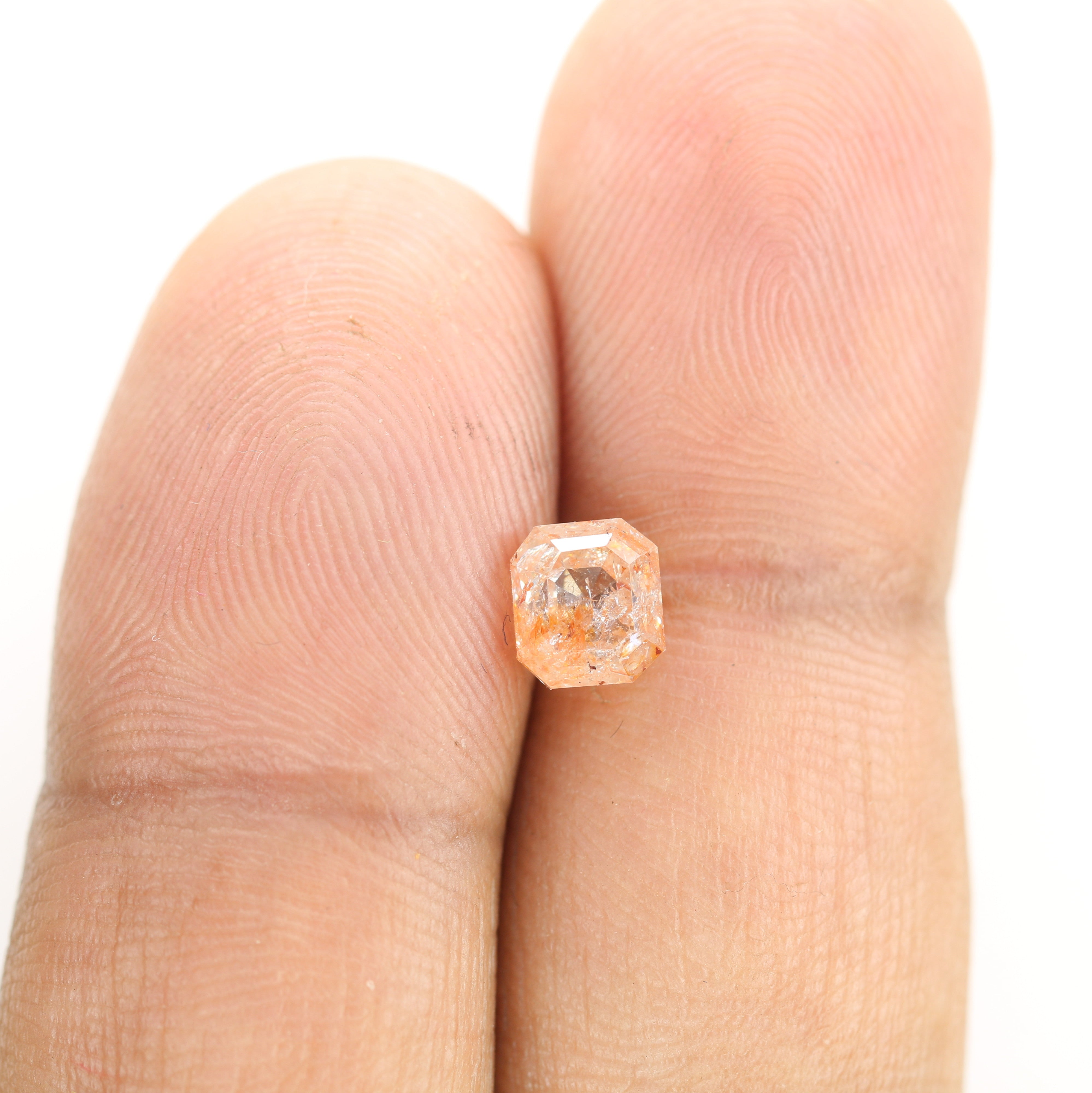 1.43 CT Natural Loose Peach Color Emerald Shape Diamond for Engagement Ring
