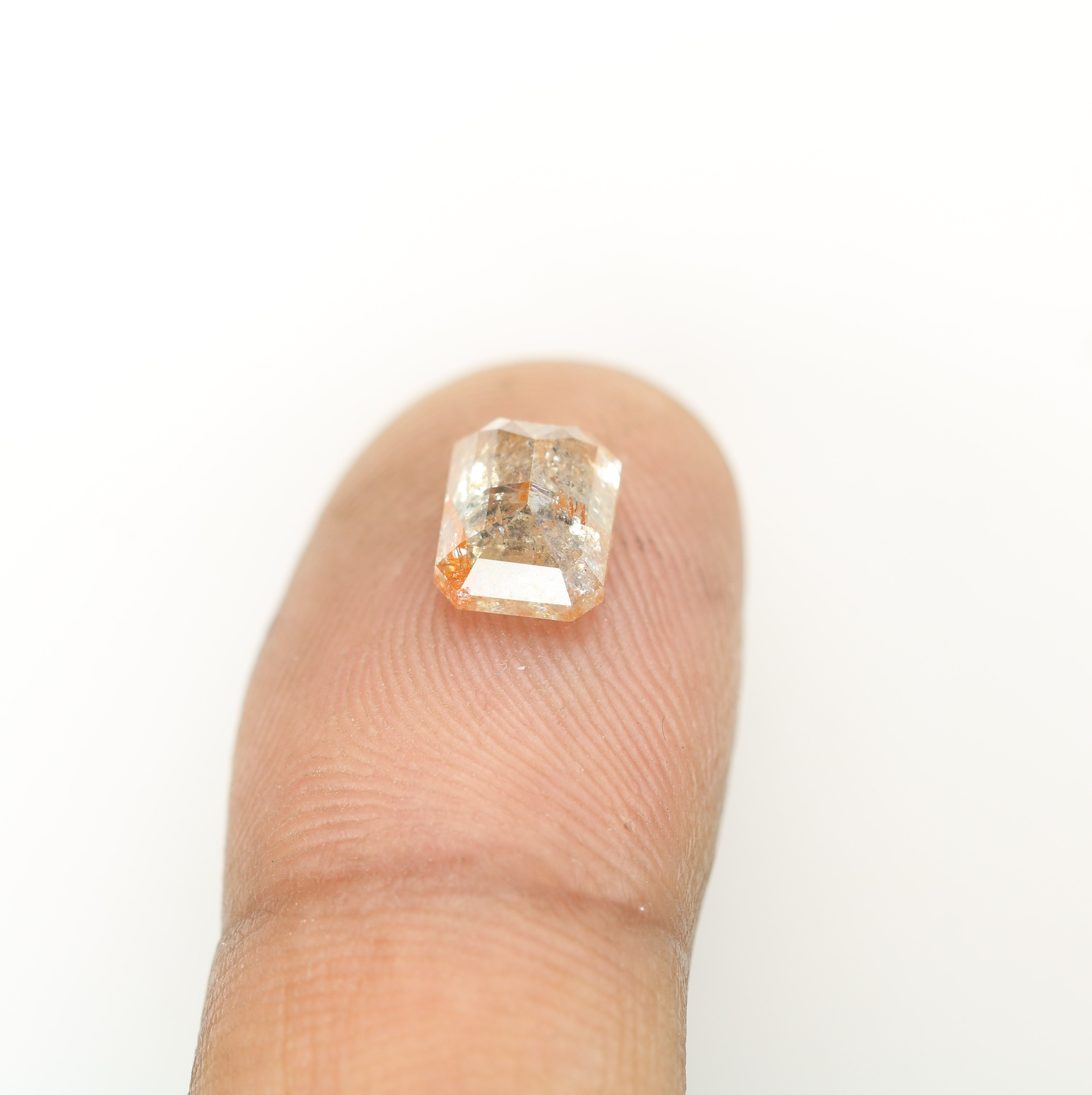 2.05 CT Natural Loose Peach Color Emerald Shape Diamond for Engagement Ring