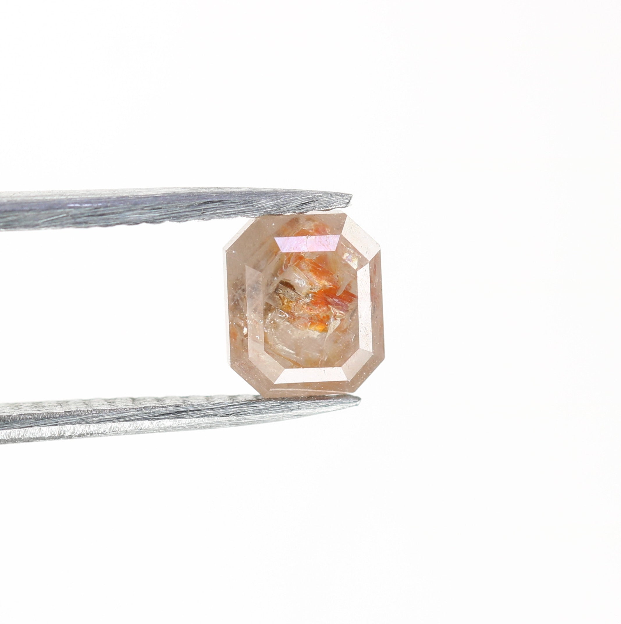 1.19 CT Natural Loose Peach Color Emerald Shape Diamond for Engagement Ring