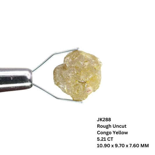 5.21 CT Fancy Yellow Rough Uncut Diamond For Engagement Ring | Diamond Pendant