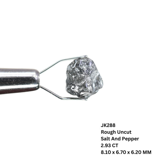 2.93 CT Loose Salt And Pepper Rough Uncut Diamond For Engagement Ring | Gift For Girl Friend