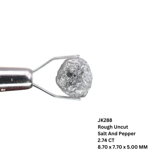 2.74 CT Natural Salt And Pepper Rough Uncut Diamond For Wedding Jewelry | Diamond Ring | Diamond Pendant